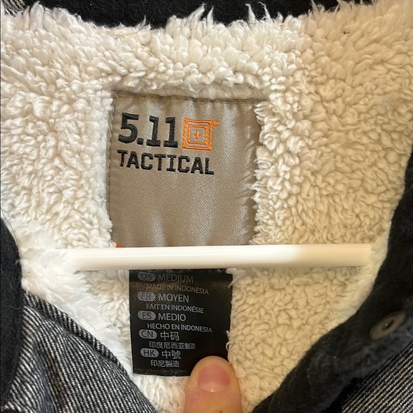 5.11 Tactical Plaid Flannel Sherpa Lined Seth Shirt Jacket - Size Medium - Picture 2 of 15